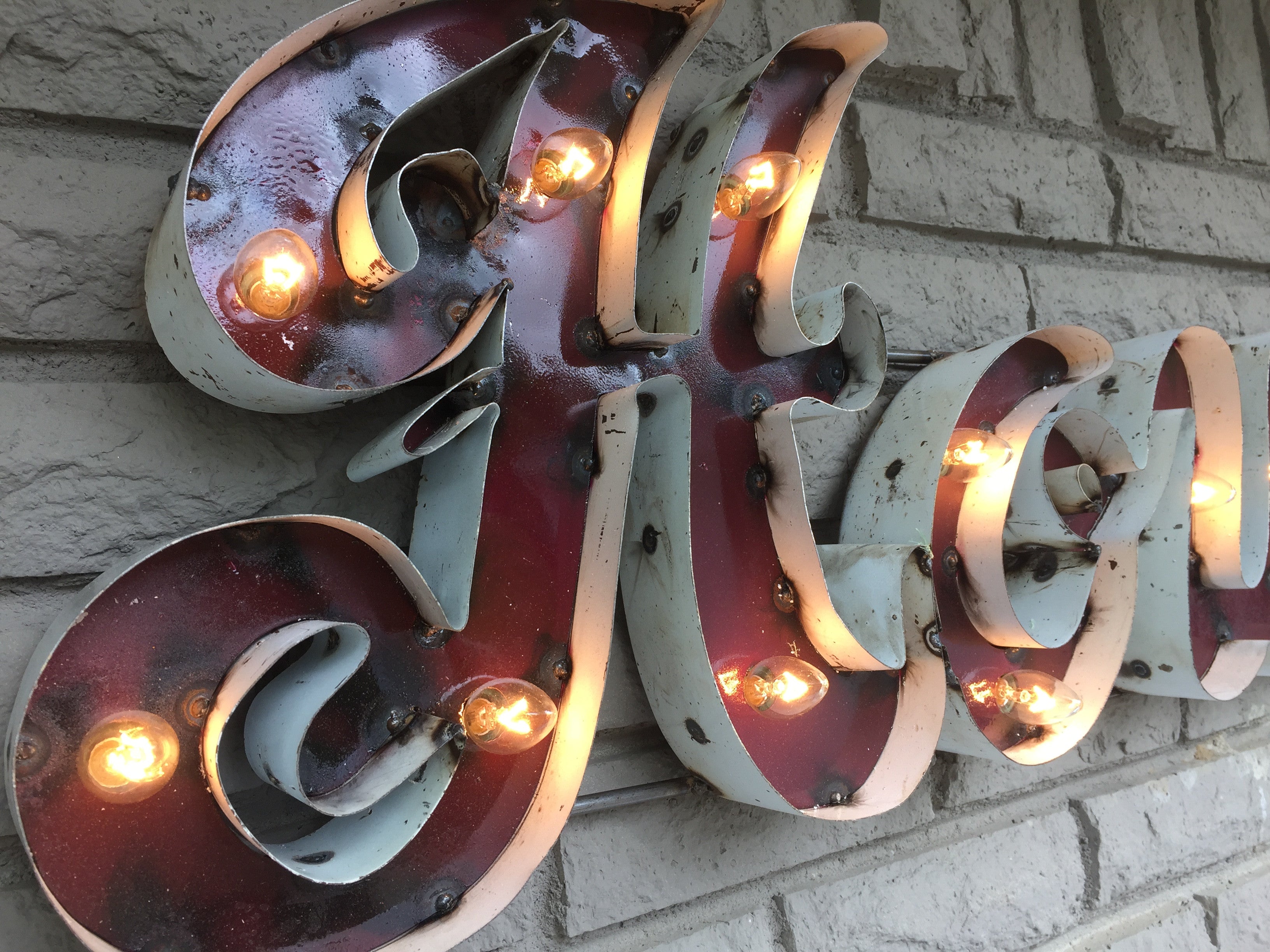 Vintage Lighted Signs for Your Home Custom Metal Signs With Lights