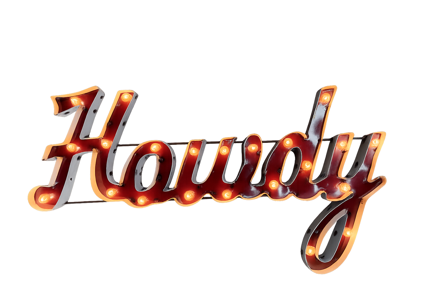 Texas A&M "Howdy" Lighted Recycled Metal Decor