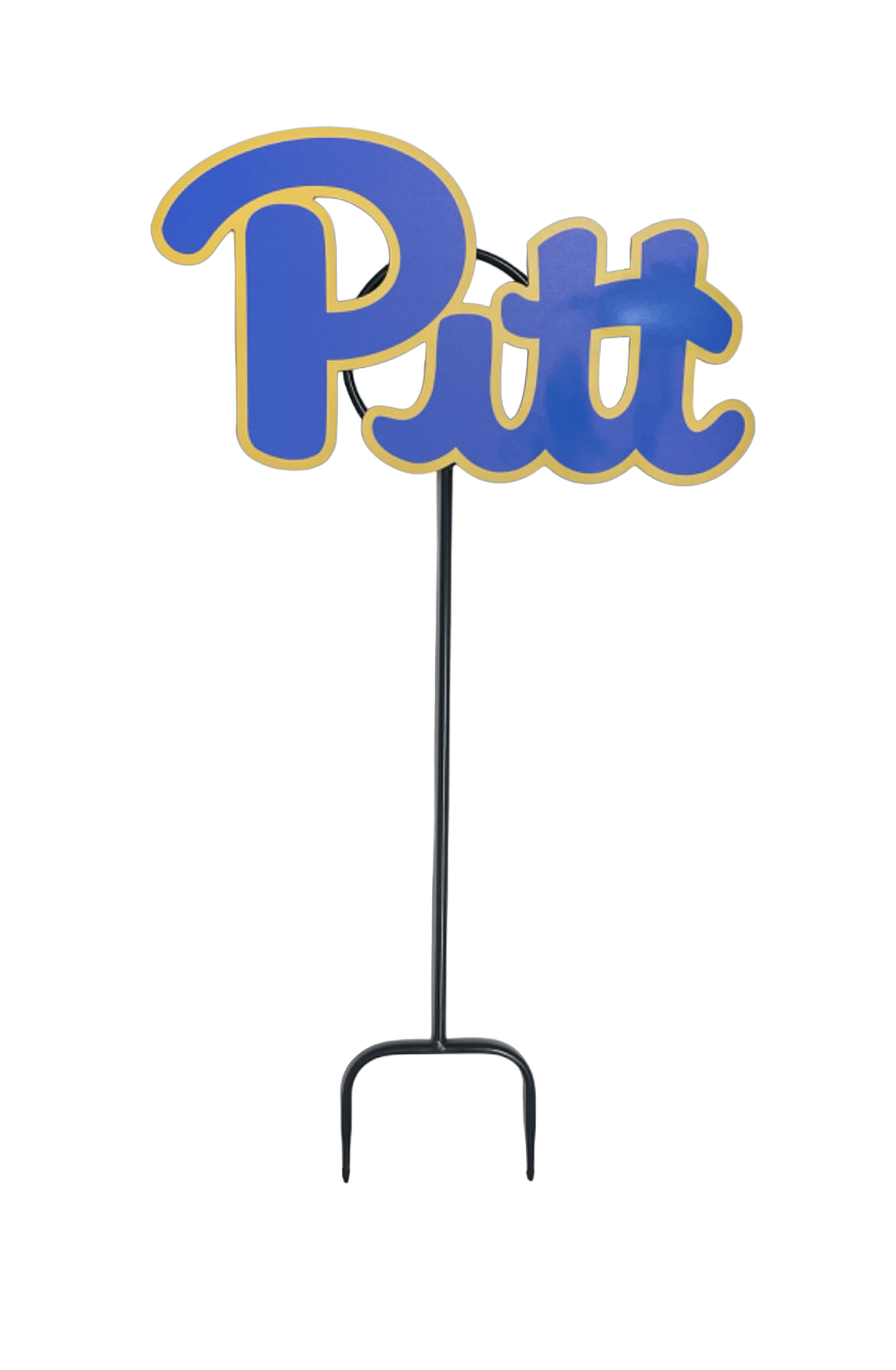 University of Pittsburgh logo yard decor