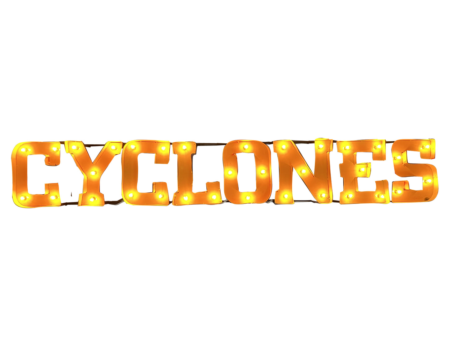 Iowa State Lighted recycled metal wall decor
