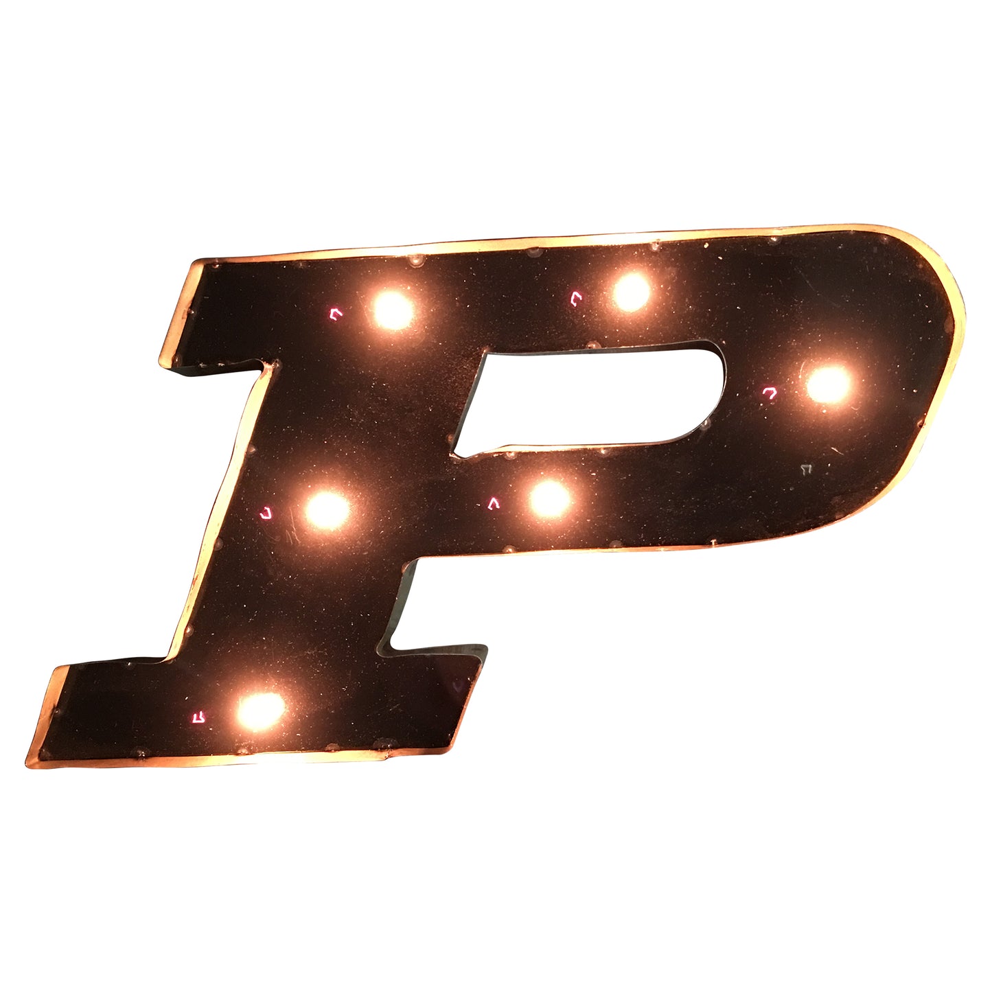 Purdue Logo Lighted Recycled Metal Decor
