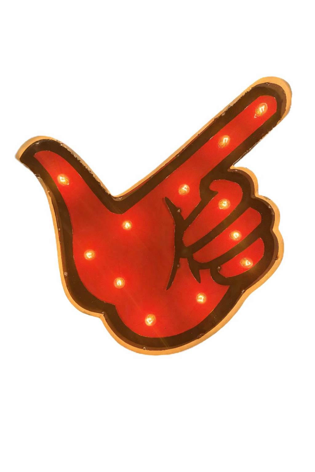 Texas Tech "Guns Up" Lighted recycled metal wall decor
