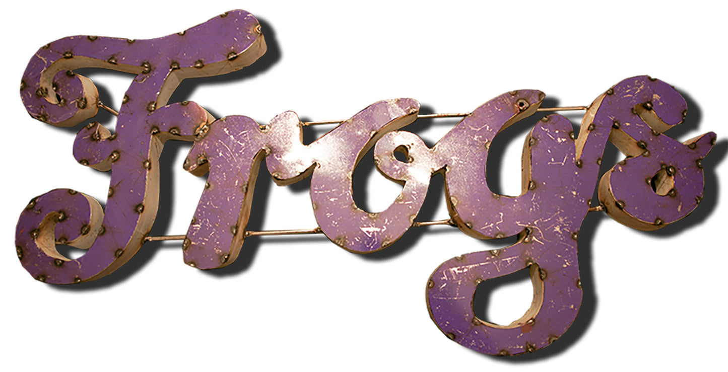 Texas Christian University TCU "Frogs" Recycled Metal Wall Decor
