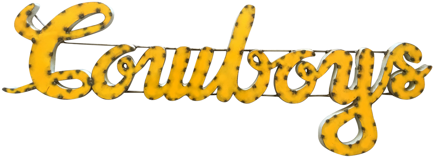 University of Wyoming "Cowboys" Recycled Metal Wall Decor