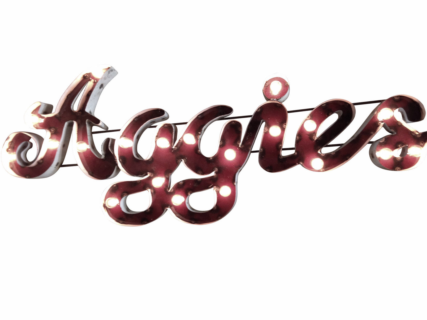Texas A&M "Aggies" Lighted Recycled Metal Decor