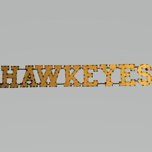 Iowa "Hawkeyes" Recycled Metal Wall Decor