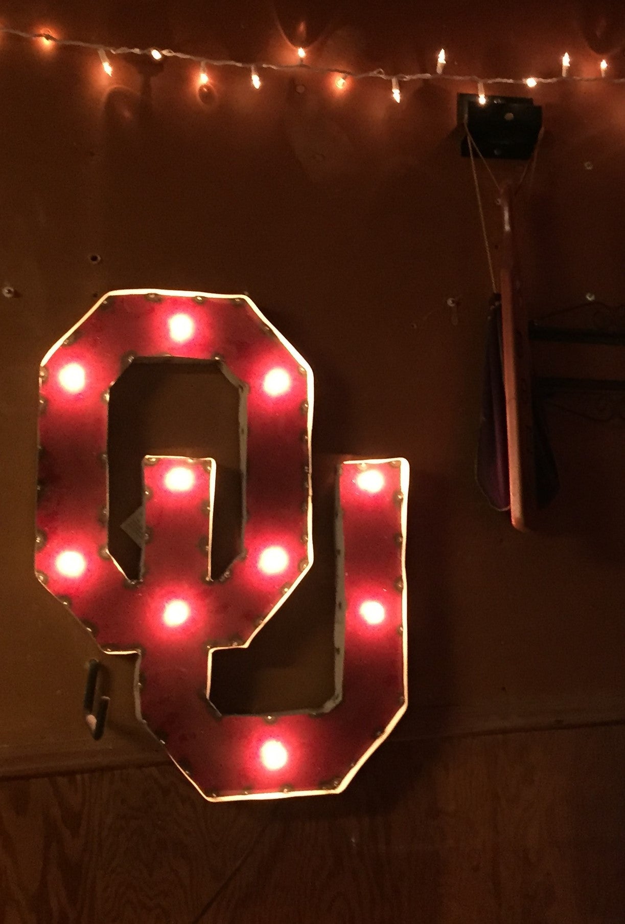Oklahoma OU Lighted Recycled Metal Wall Decor