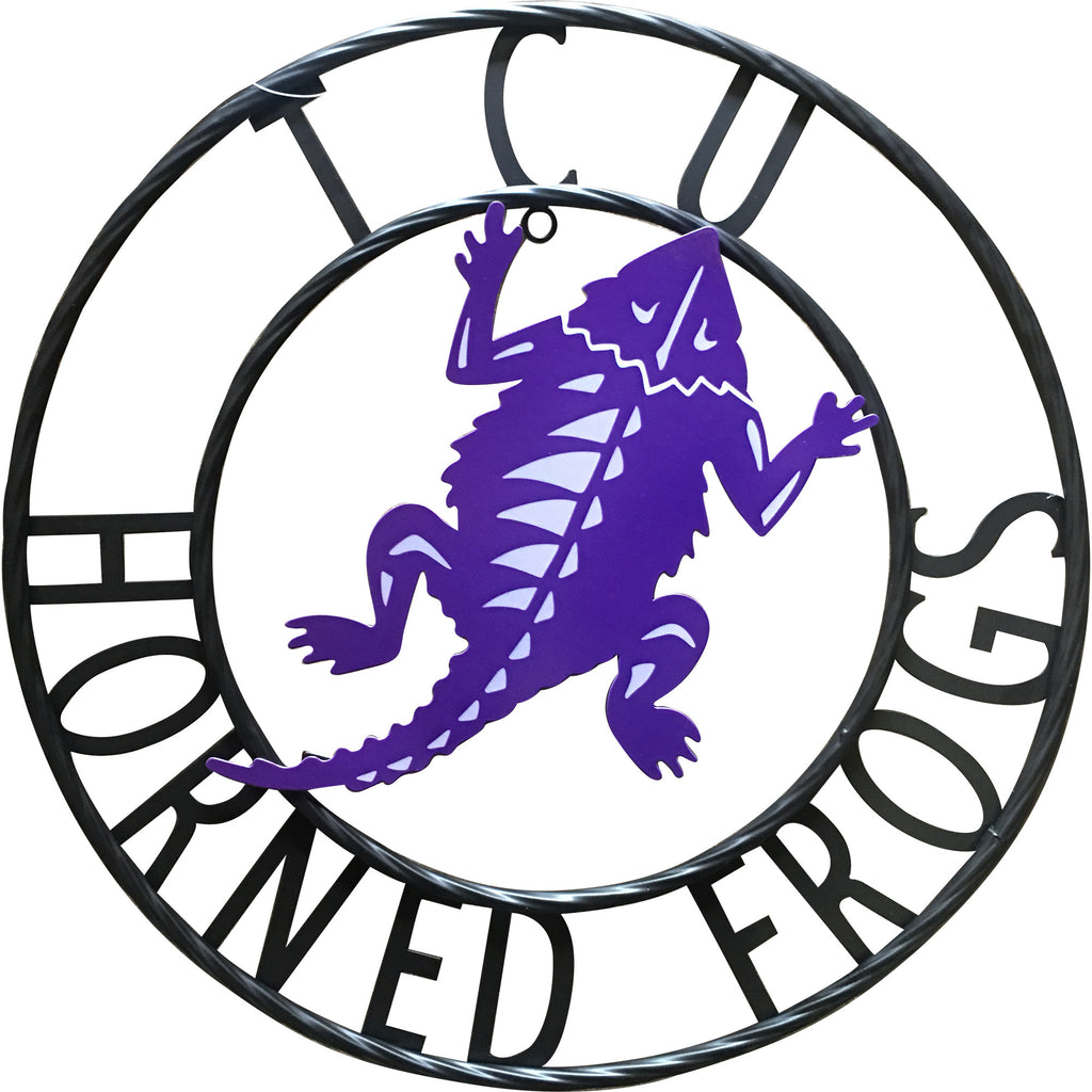 Texas Christian University "TCU Horned Frogs" Wrought Iron Wall Decor