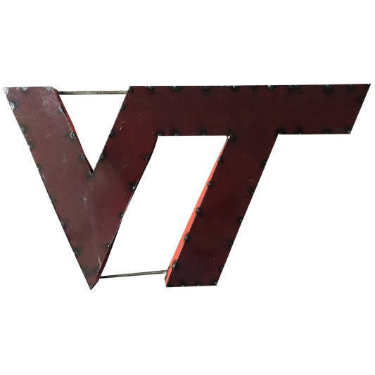 Virginia Tech "VT" Logo Recycled Metal Wall Decor