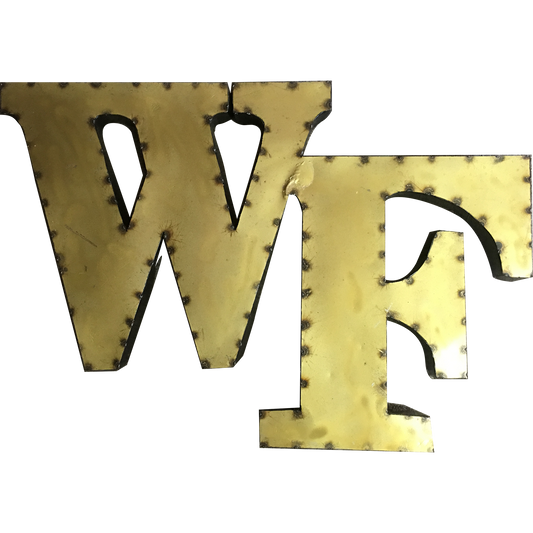 Wake Forest "WF" Logo Recycled Metal Wall Decor