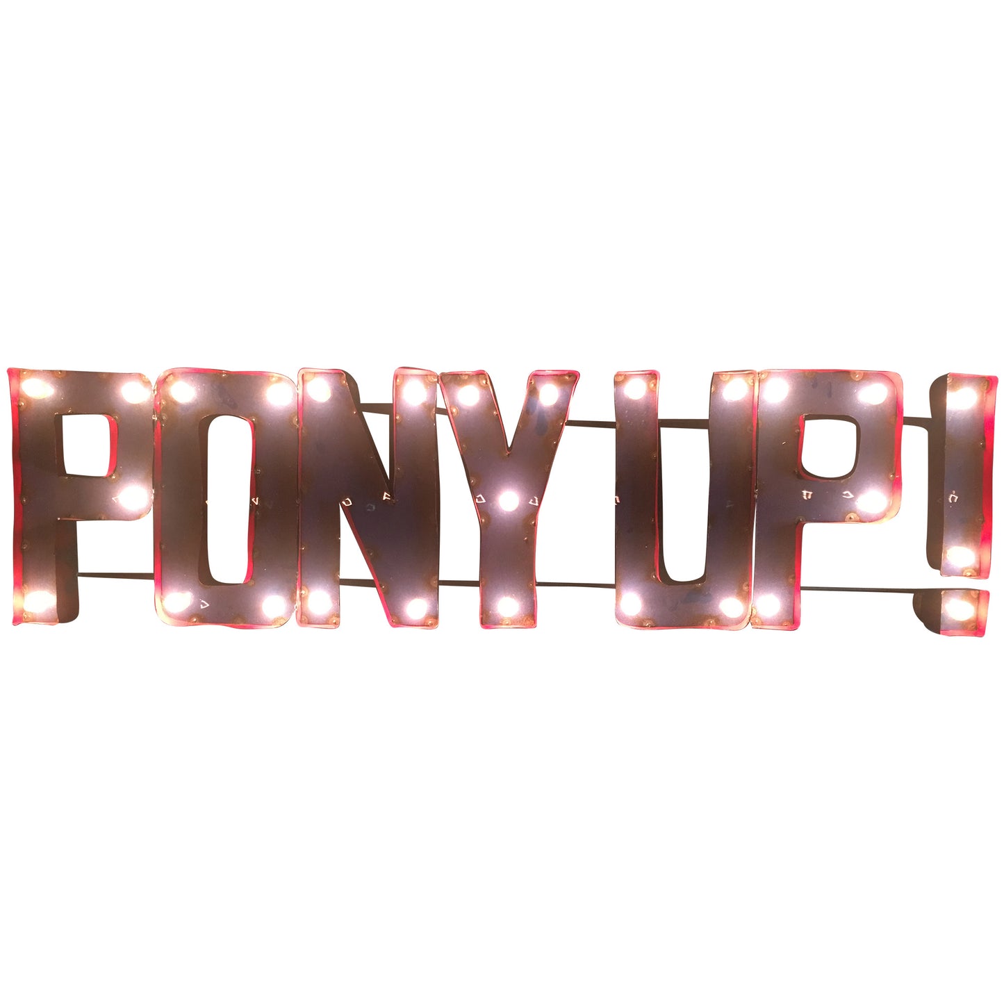 Southern Methodist University SMU "Pony Up!" Lighted Recycled Metal Wall Decor