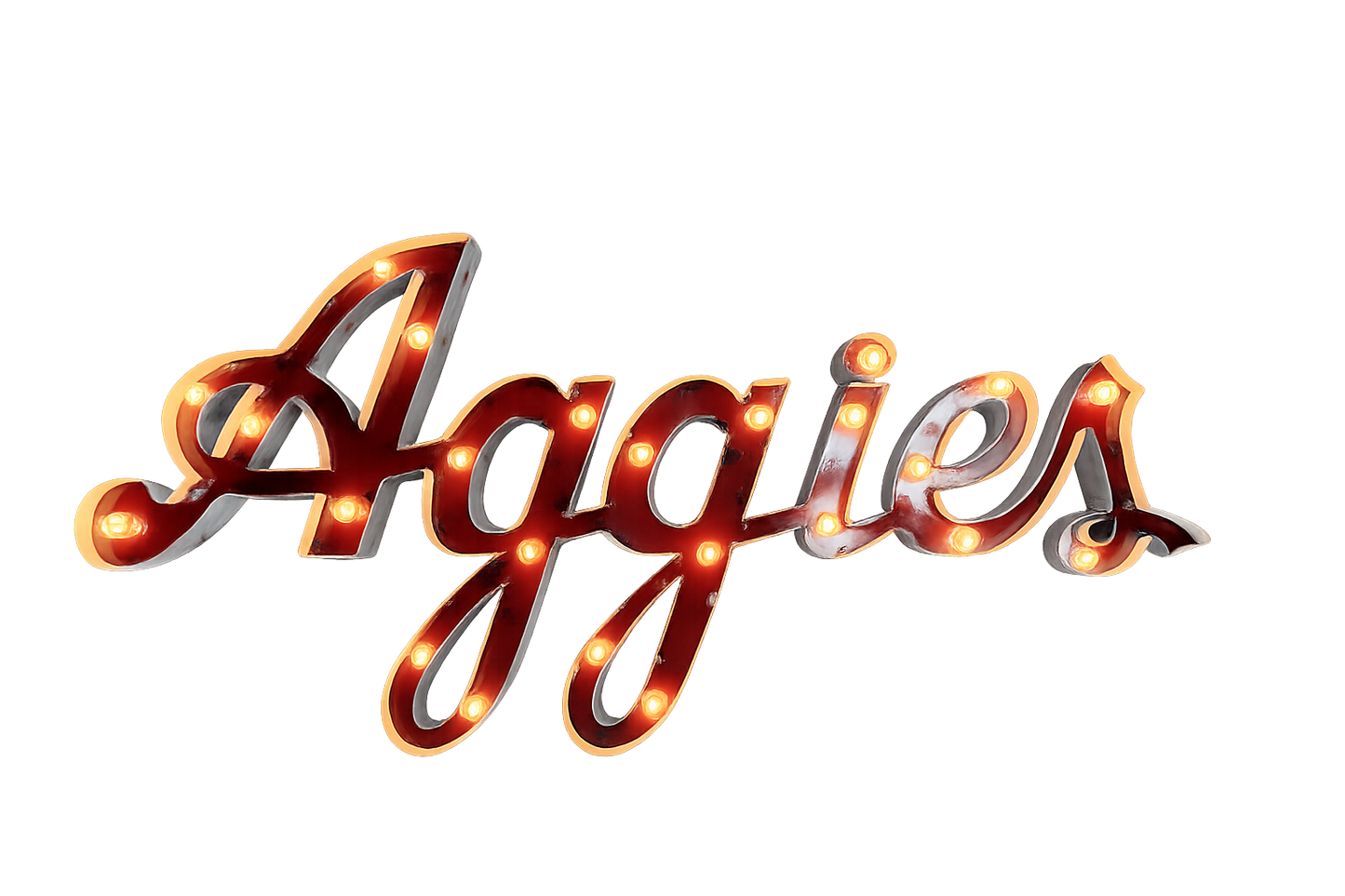 Texas A&M "Aggies" Lighted Recycled Metal Decor