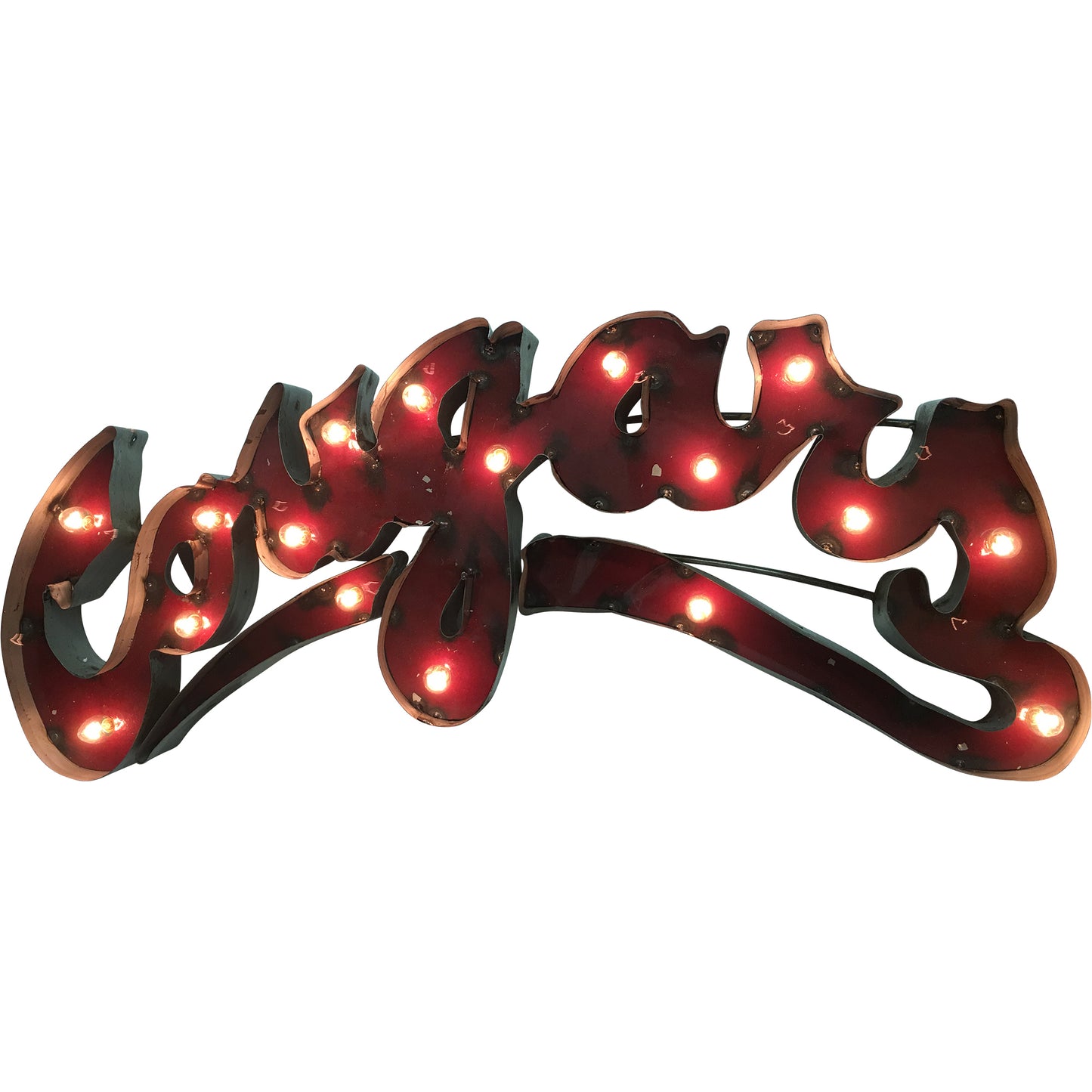 Washington State University "Cougars" Illuminated Recycled Metal Wall Decor