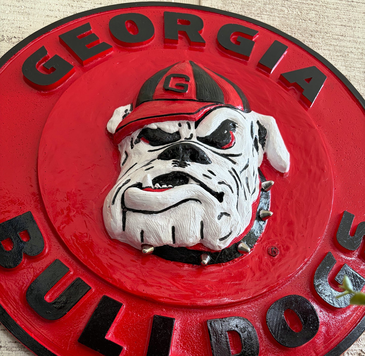 OG Georgia Bulldogs 3D Wall Sign with Steel Spiked Collar