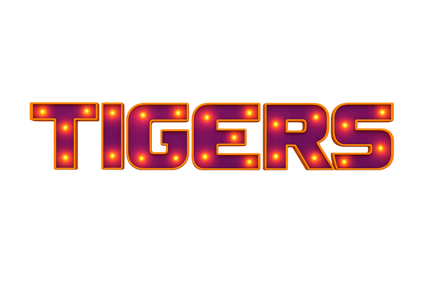 LSU "Tigers" Lighted Metal Wall Sign — Handcrafted, Officially Licensed Heirloom Decor