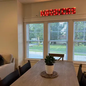 "Hoosiers" Lighted Recycled Metal Wall Decor