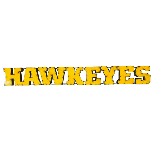 Iowa "Hawkeyes" Recycled Metal Wall Decor