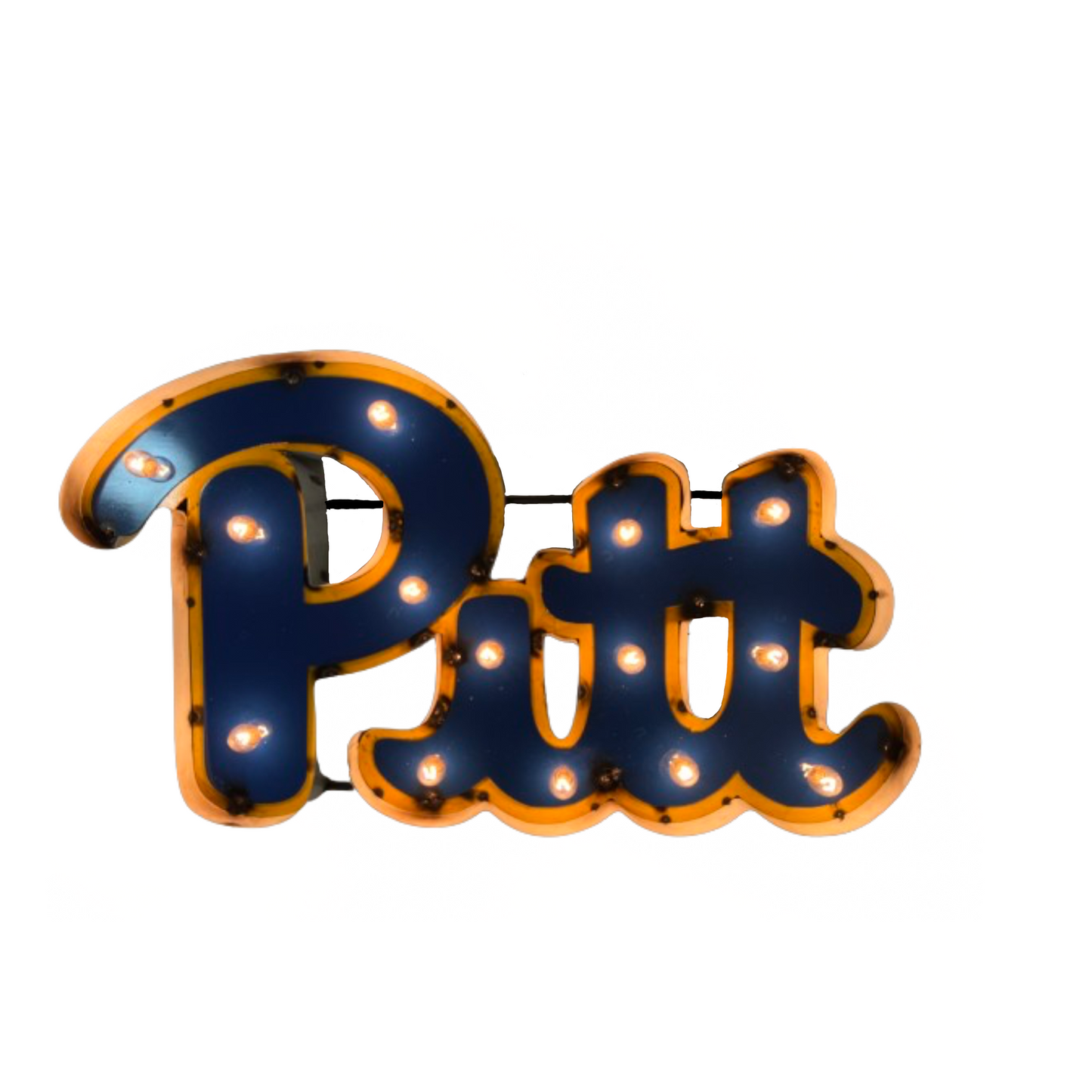 The University of Pittsburgh Panthers Illuminated Recycled Metal Wall Decor