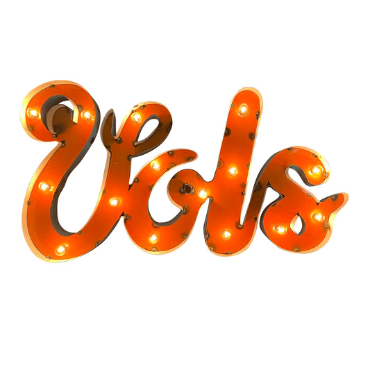 University of Tennessee "Vols" Lighted Recycled Metal Wall Decor