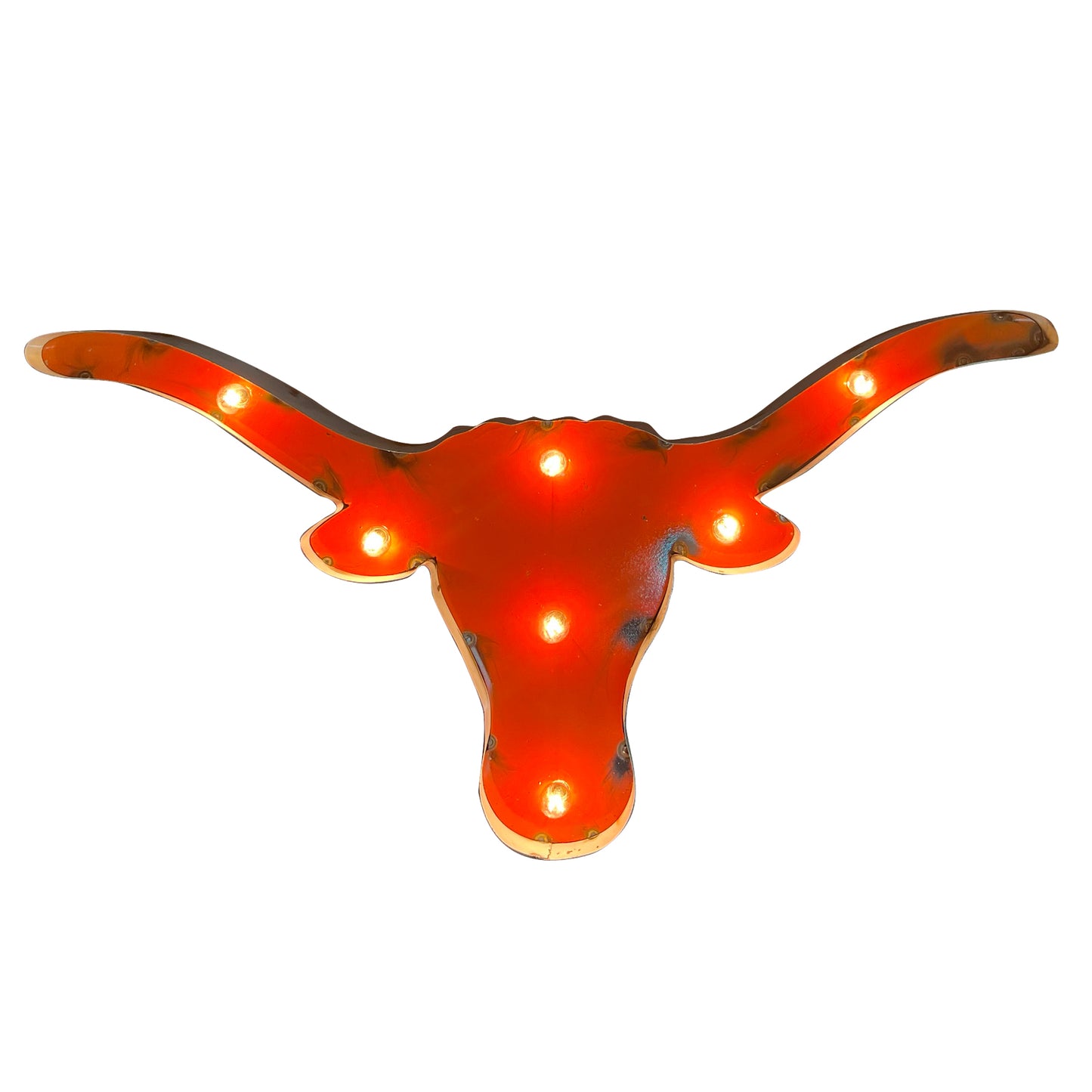 The University of Texas Loghorns Illuminated Recycled Metal Logo