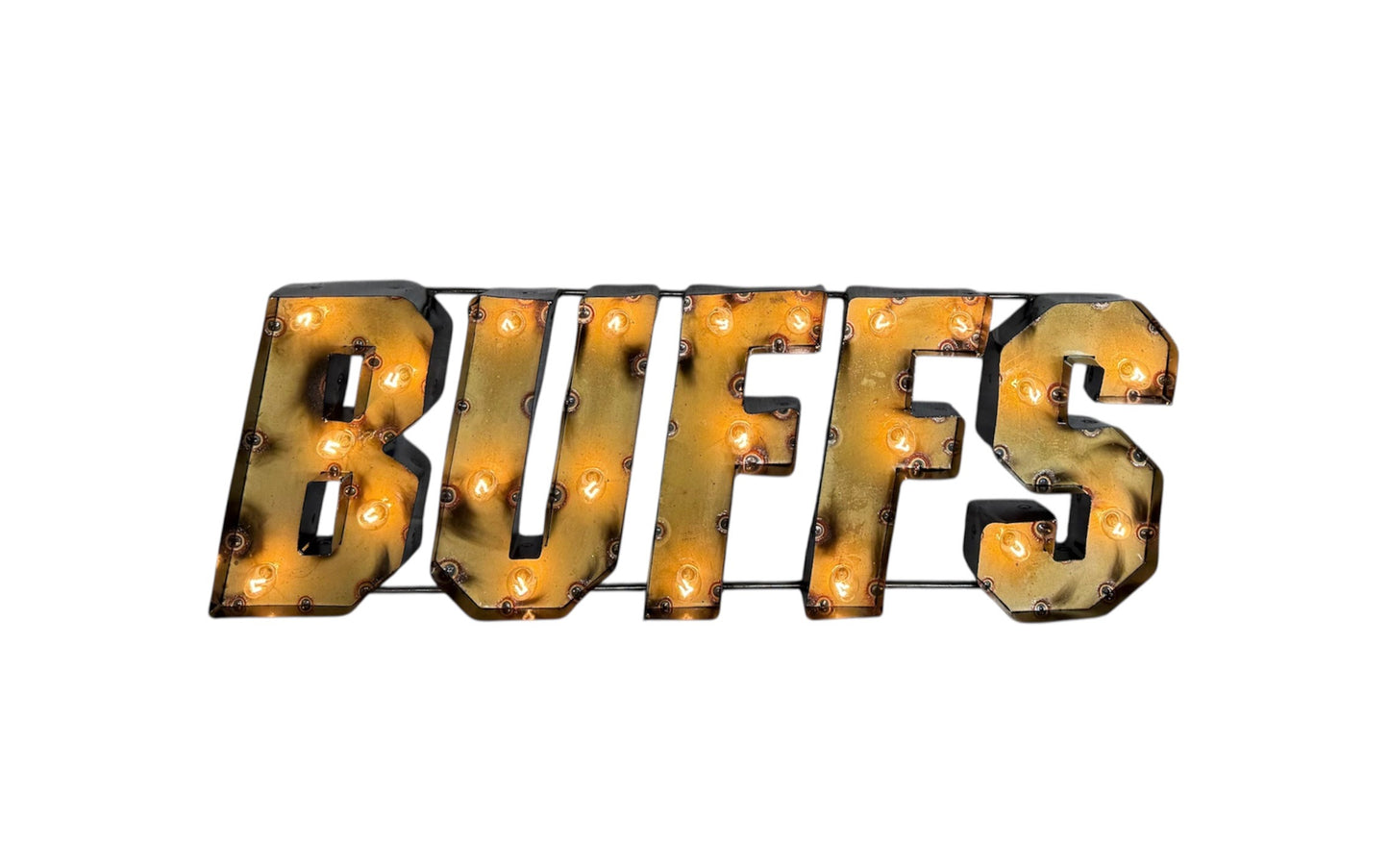 Colorado Buffaloes Buffs Lighted Recycled Metal Decor