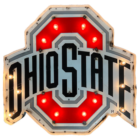 THE OHIO STATE UNIVERSITY ILLUMINATED RECYCLED METAL WALL DECOR