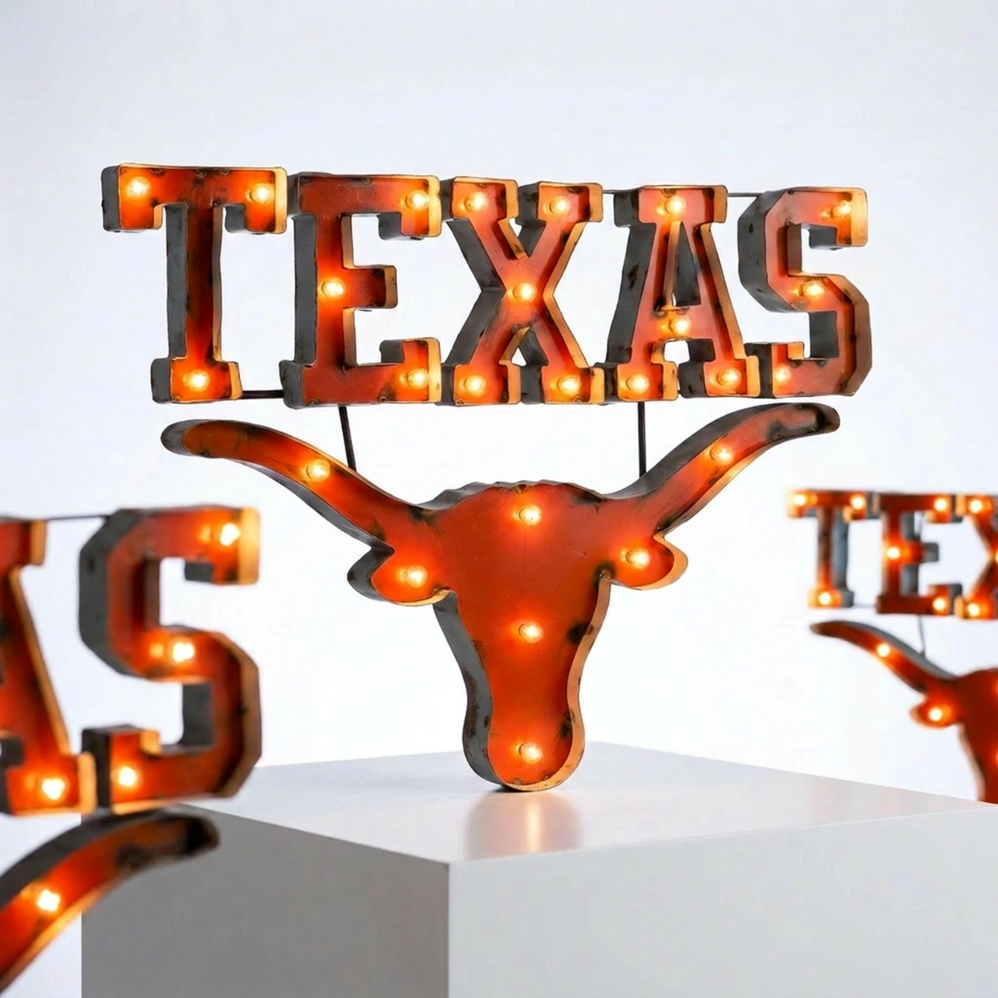 Texas Longhorns Lighted Metal Wall Decor
