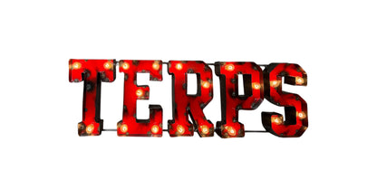 Maryland Terrapins "Terps" Lighted Recycled Metal Wall Decor