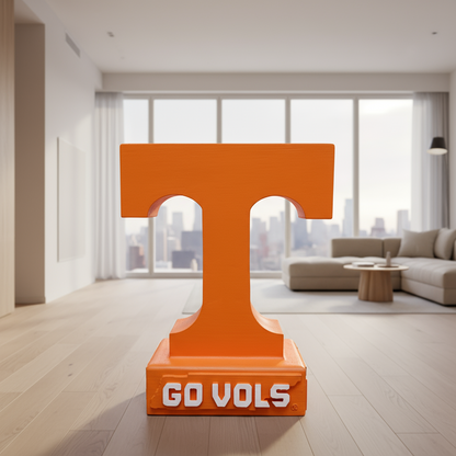 Tennessee Volunteers Power T Stone Statue for Garden, Patio, and Porch