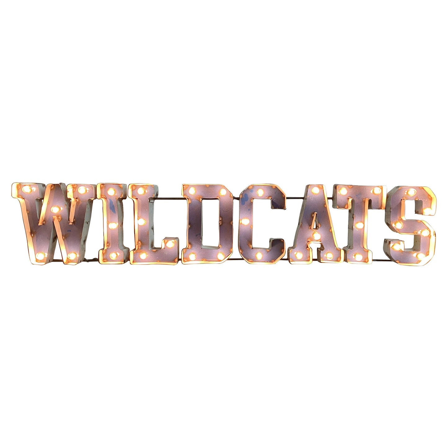 University of Kentucky "Wildcats" Lighted Recycled Metal Wall Decor
