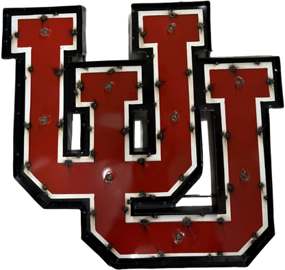 Utah Utes Logo Lighted Recycled Metal Decor