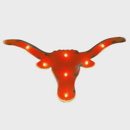 Texas Longhorns Lighted Metal Wall Decor