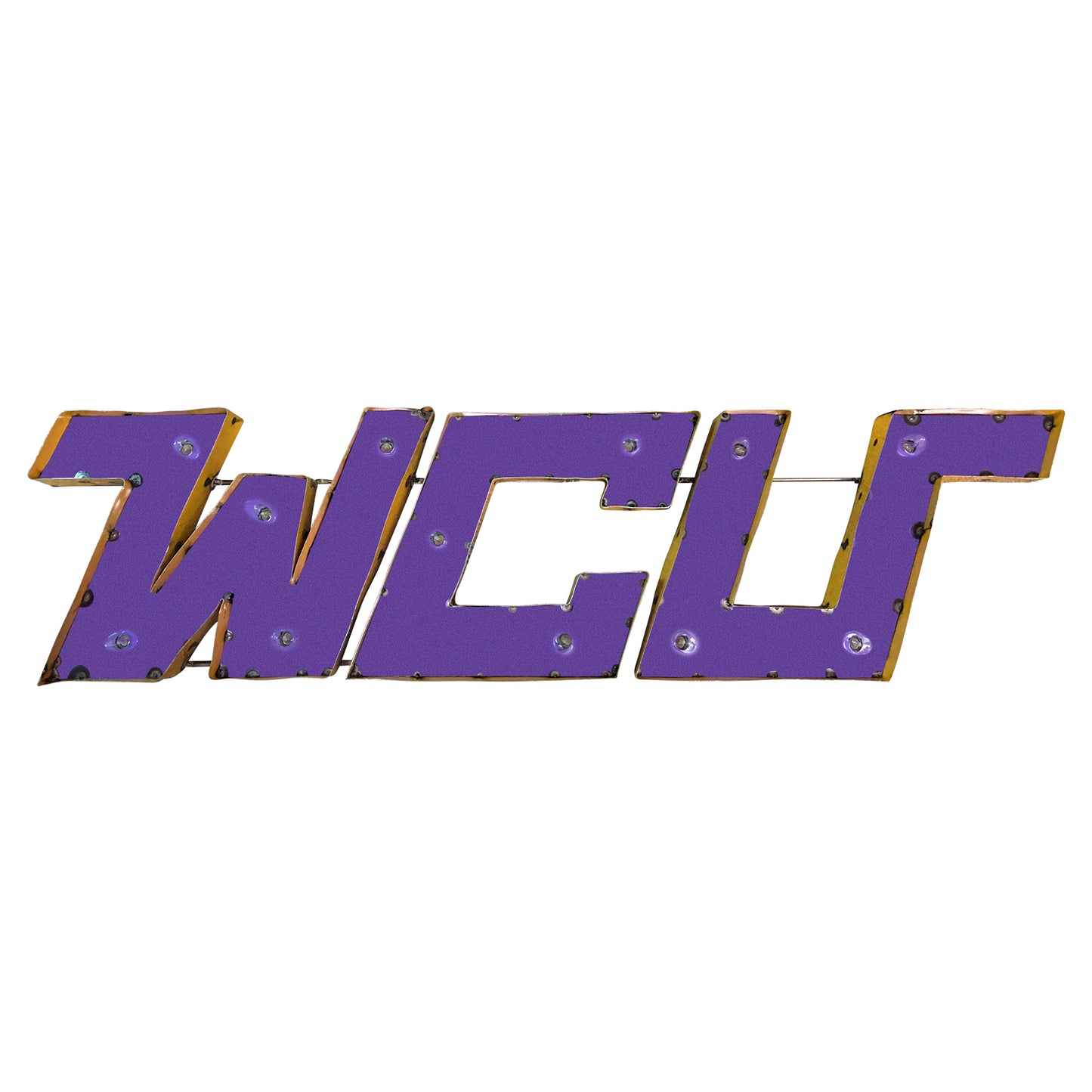 West Chester University "WCU" Lighted Recycled Metal Wall Decor