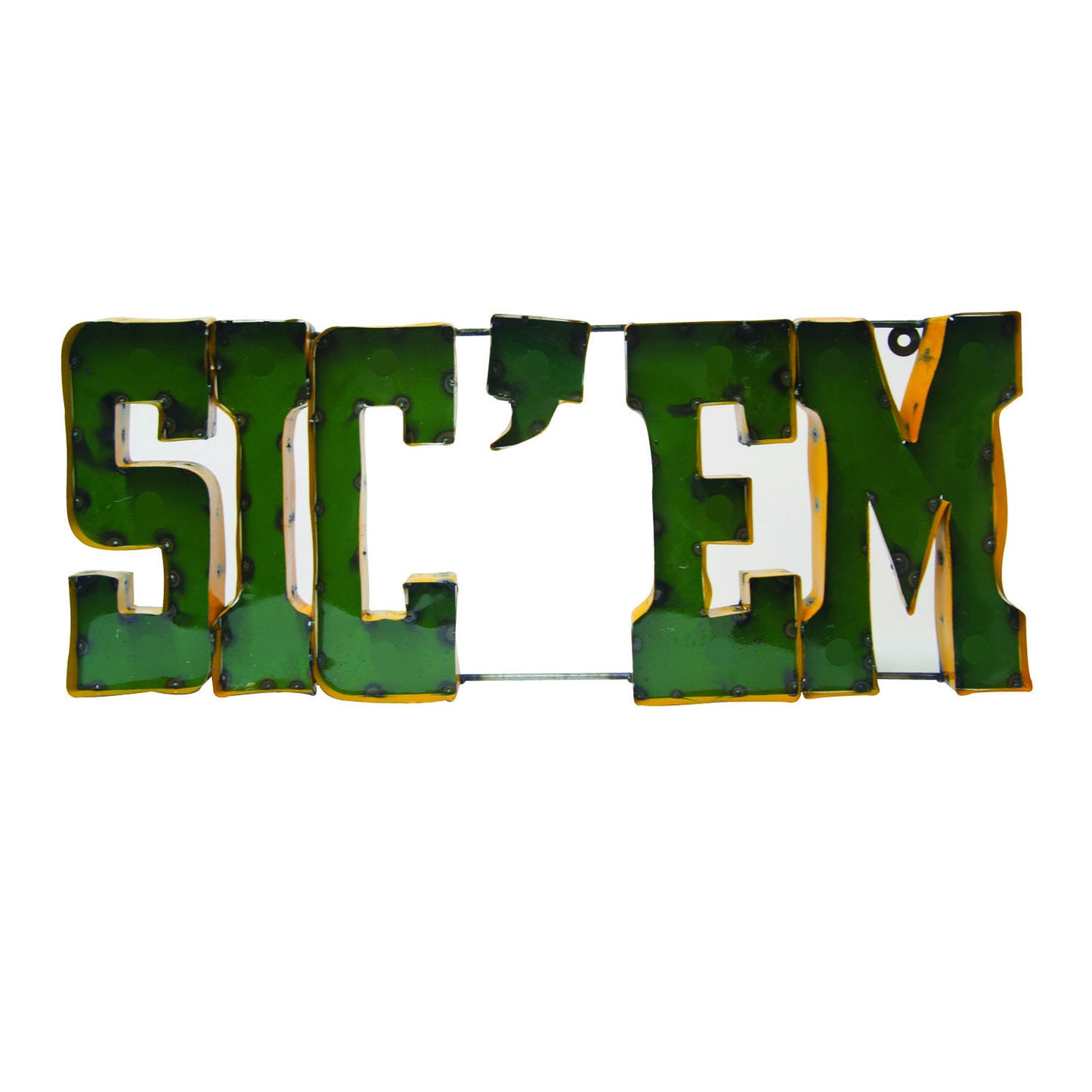 Baylor University "Sic 'em" Recycled Metal Wall Decor