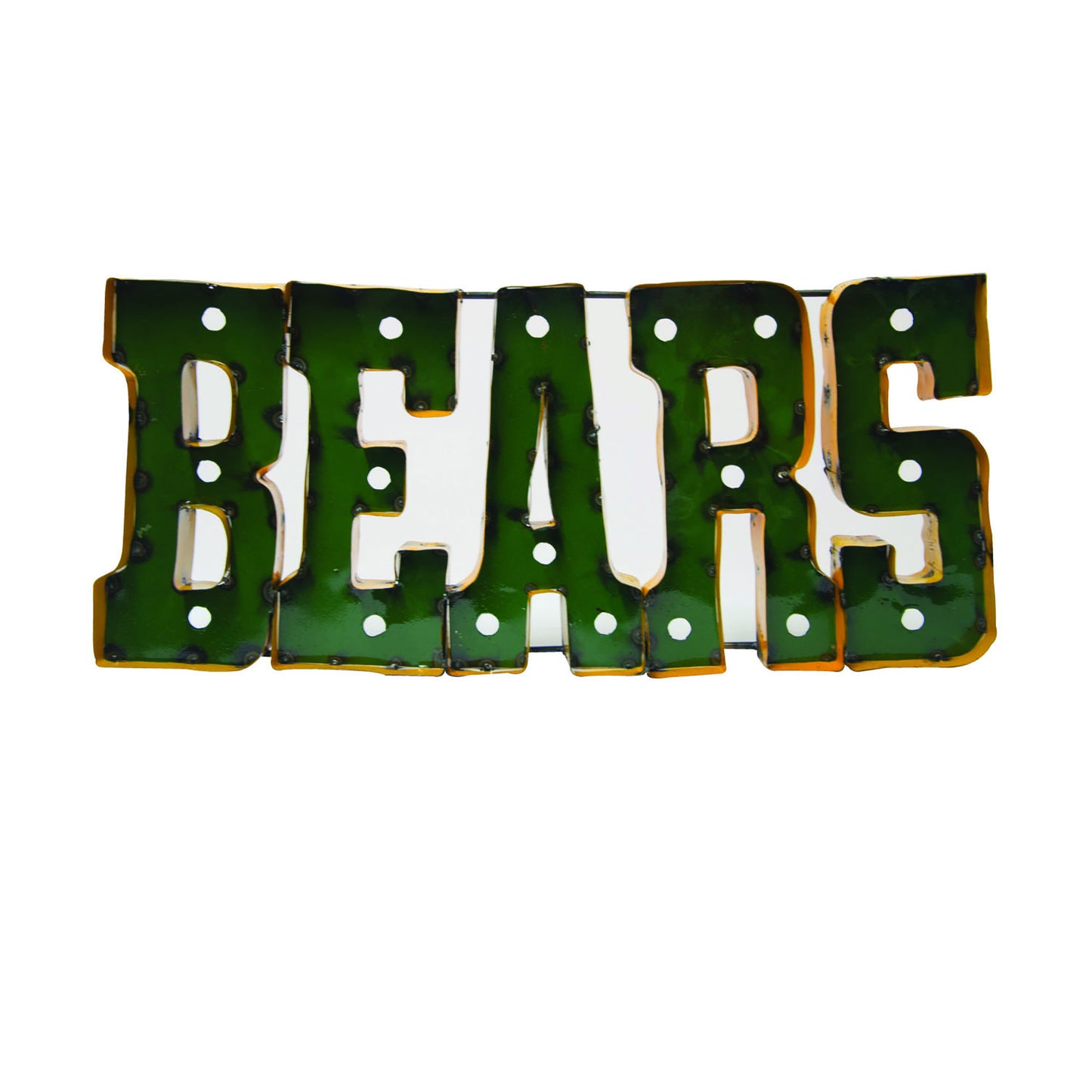 Baylor University "Bears" Lighted Recycled Metal Wall Decor