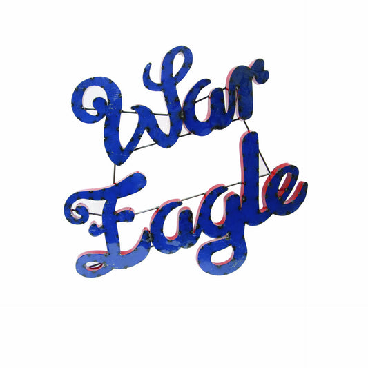 Auburn University "War Eagle" Stacked Recycled Metal Wall Decor