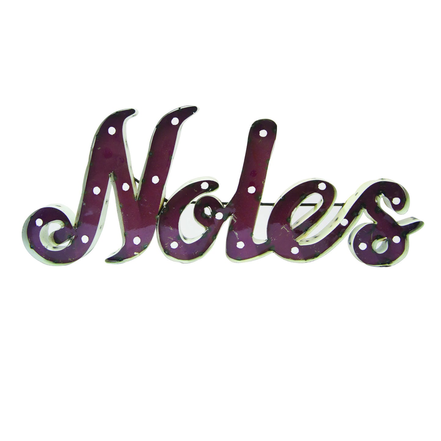Florida State University "Noles" Lighted Recycled Metal Sign