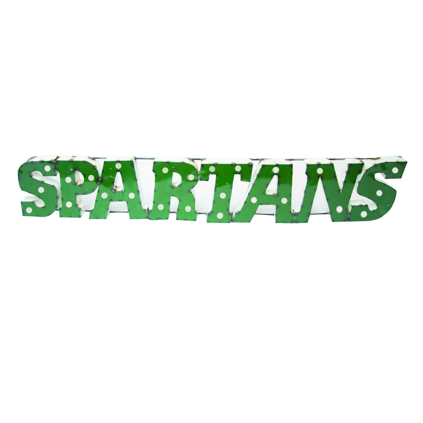 Michigan State "Spartans" Lighted Recycled Wall Decor