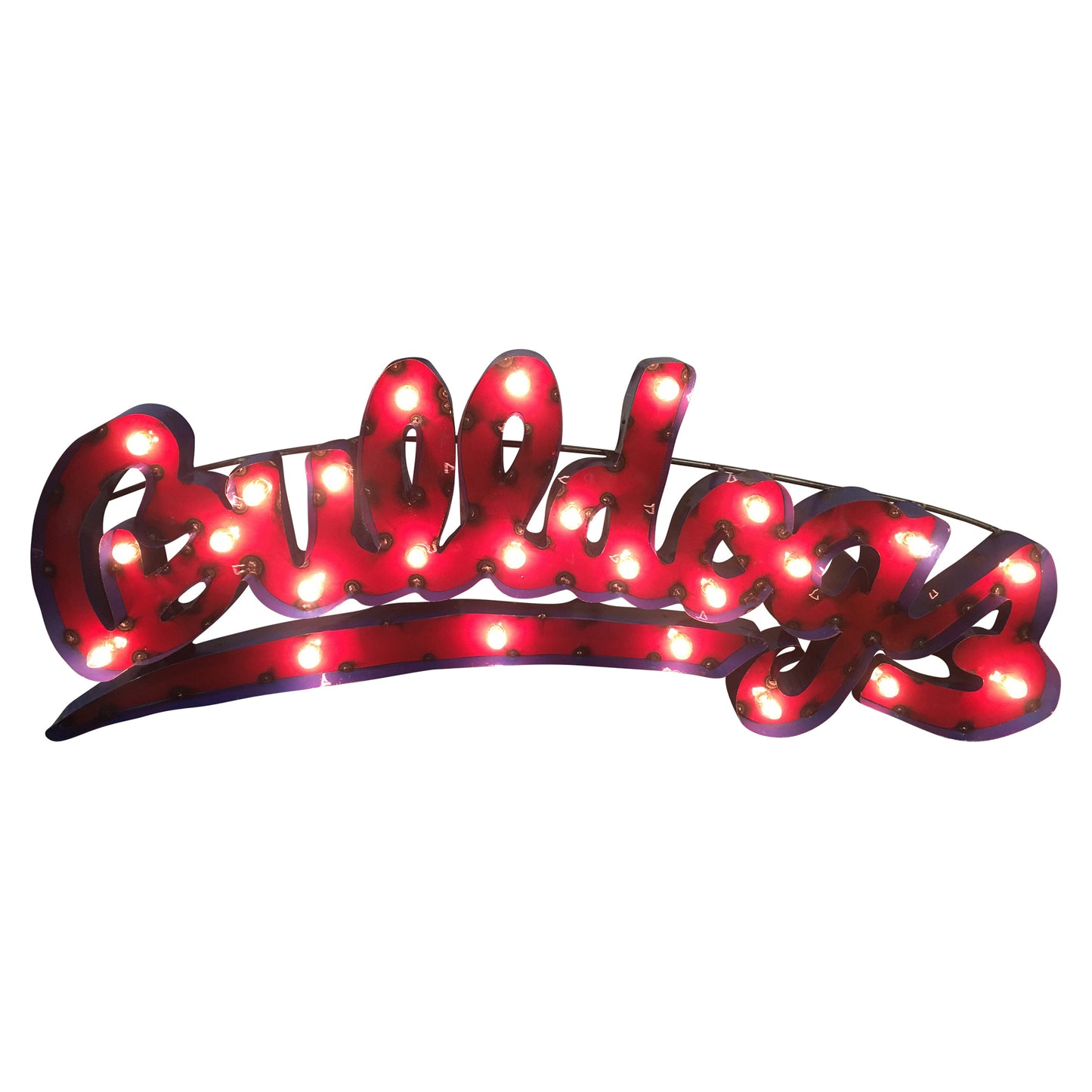 Fresno State "Bulldogs" Lighted Recycled Metal Wall Decor