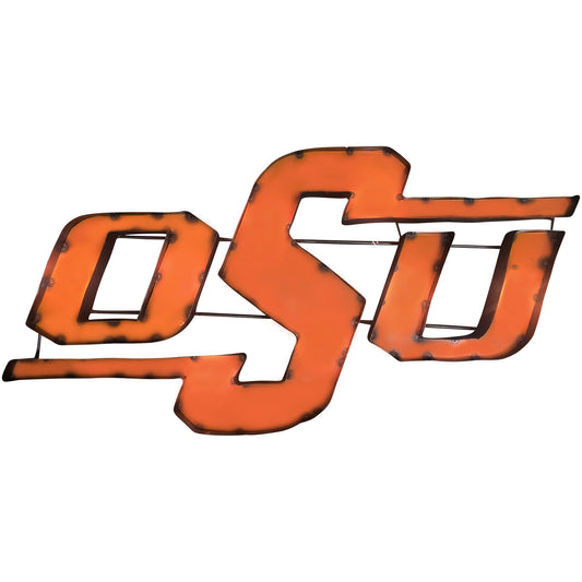 Oklahoma State University "OSU" Recycled Metal Wall Decor