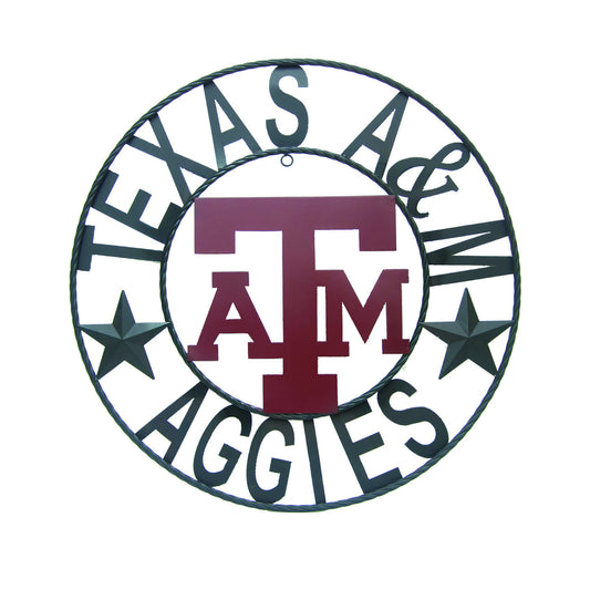 Texas A&M University "Texas A&M Aggies" Round Wrought Iron Wall Decor