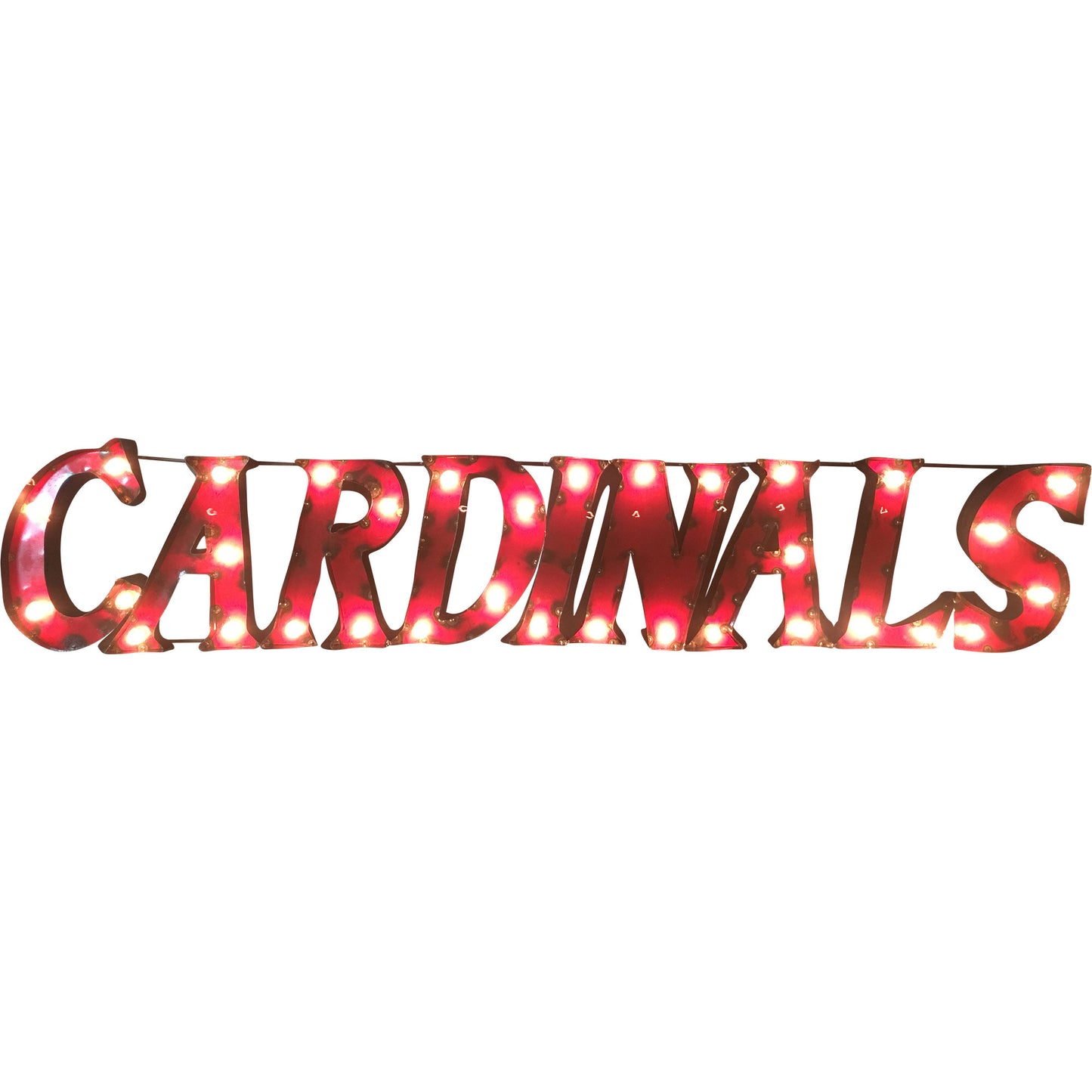 University of Louisville "Cardinals" Lighted Recycled Metal Wall Decor