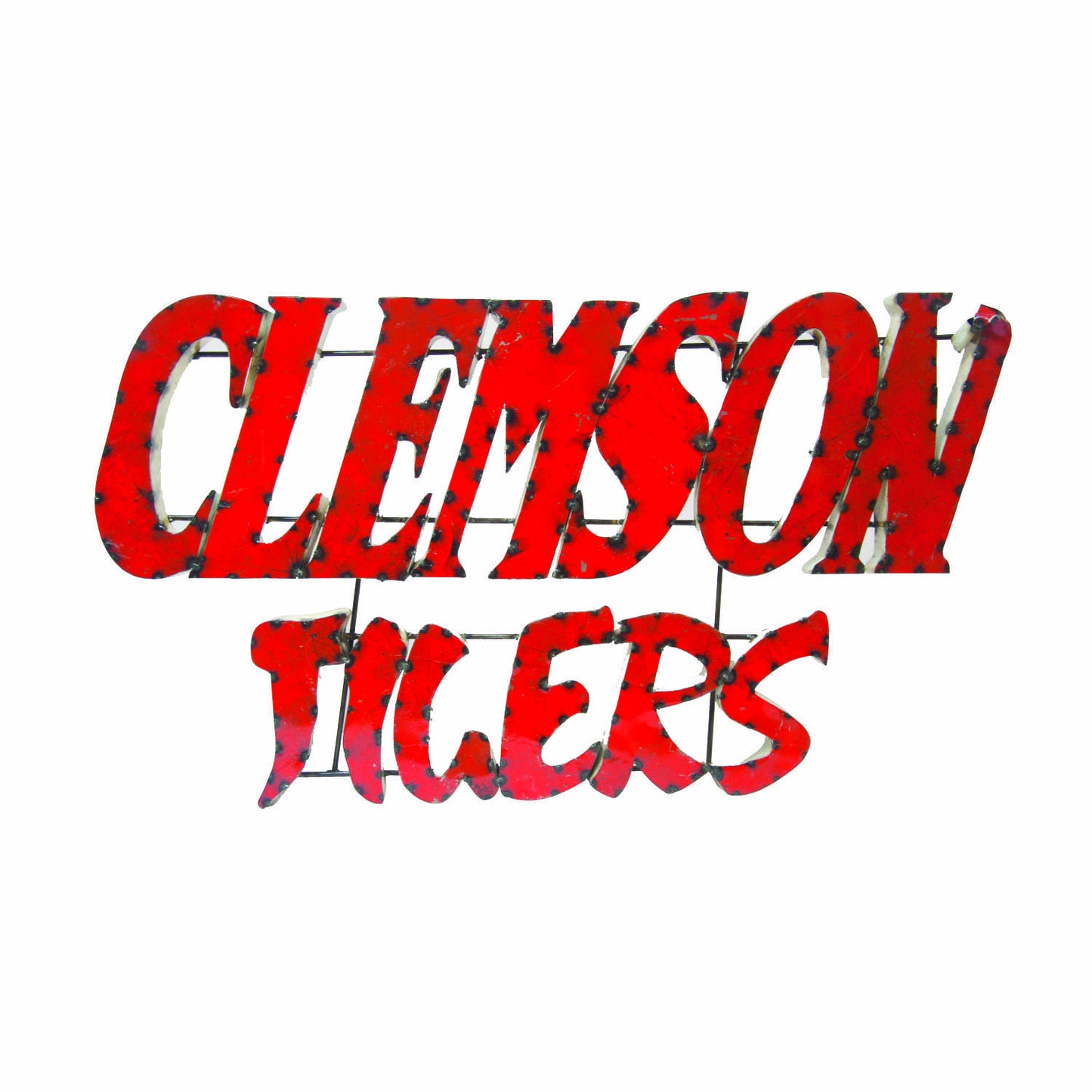 Clemson University "Clemson Tigers" Stacked Recycled Metal Wall Decor
