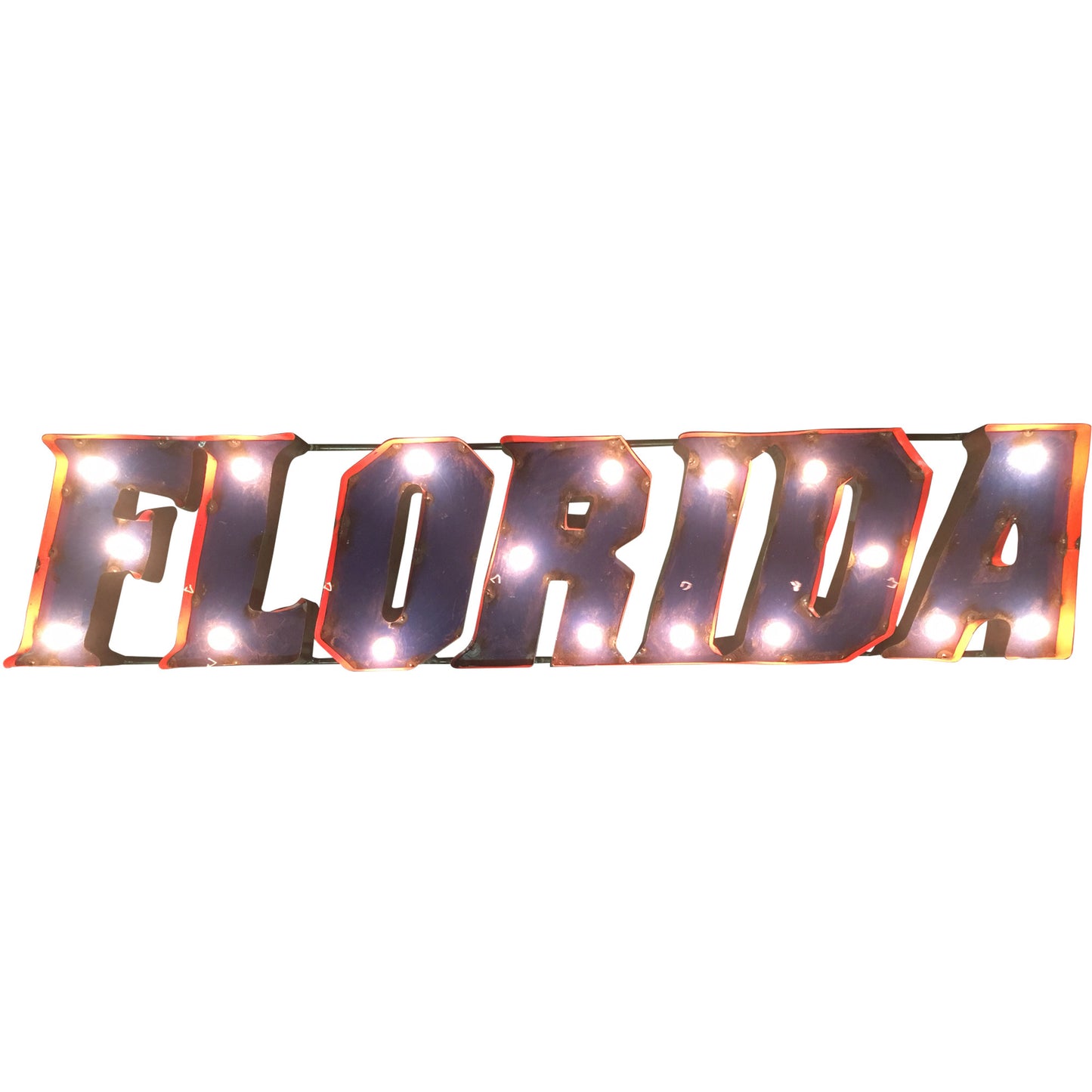 University of Florida "Florida" Lighted Recycled Metal Wall Decor