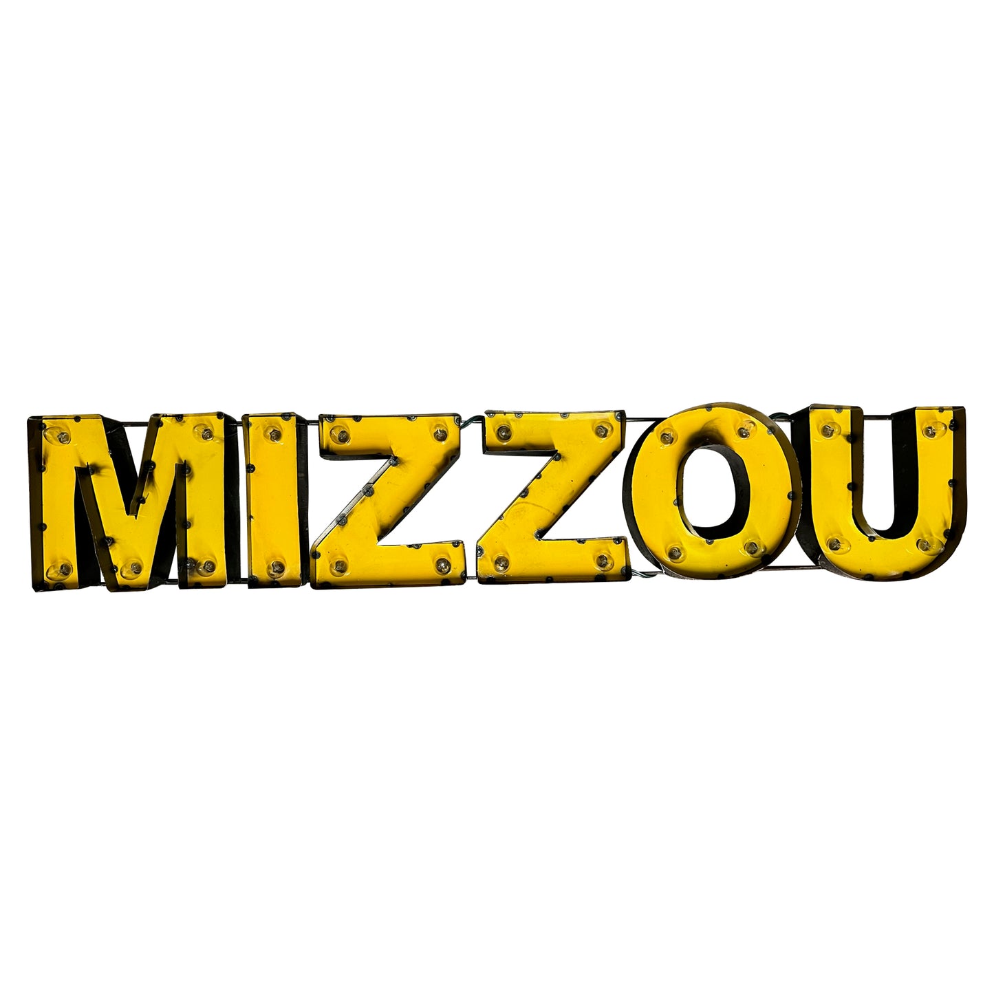 University of Missouri "Mizzou" Lighted Recycled Metal Wall Decor