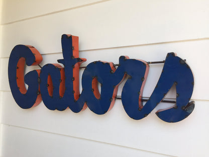 University of Florida "Gators" Recycled Metal Wall Decor