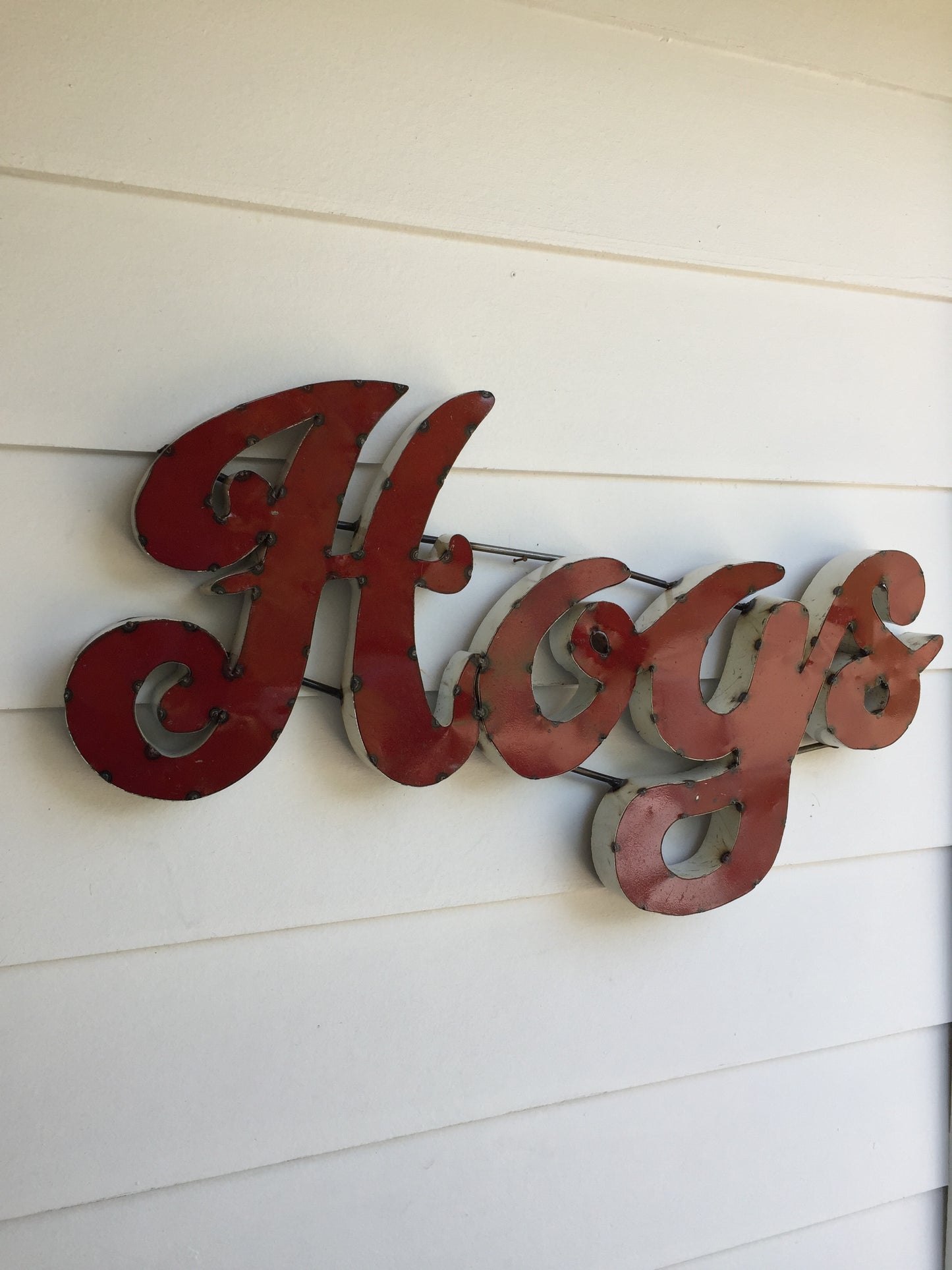 University of Arkansas "Hogs" Recycled Metal Wall Decor