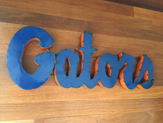 University of Florida "Gators" Recycled Metal Wall Decor