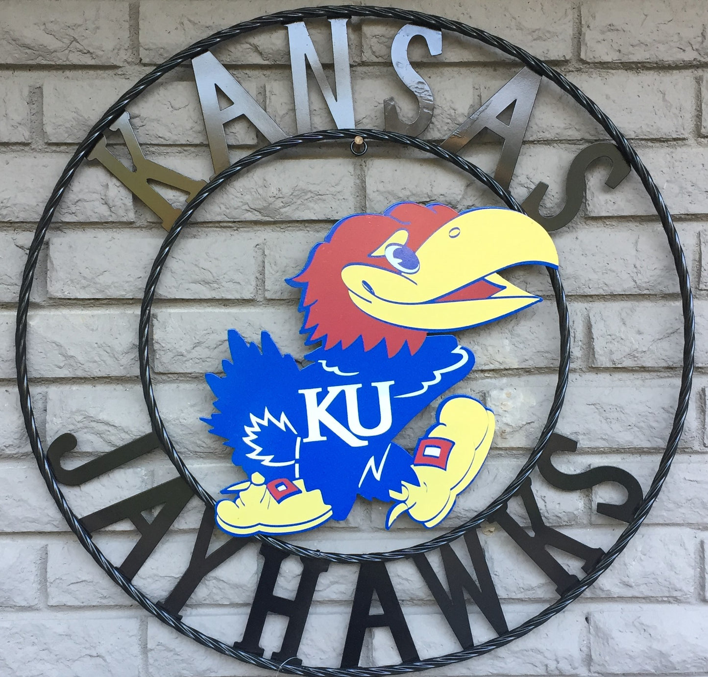 University of Kansas Jayhawks Wrought Iron Wall Decor