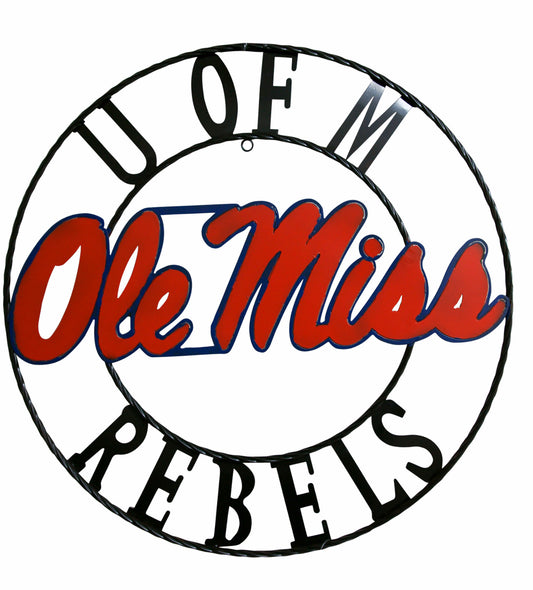 University of Mississippi Ole Miss Rebels Wrought Iron Wall Decor
